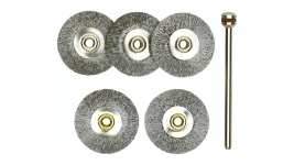 PROXXON 4528952 - Stahl-Radbürsten, 22 mm (5 Stück)